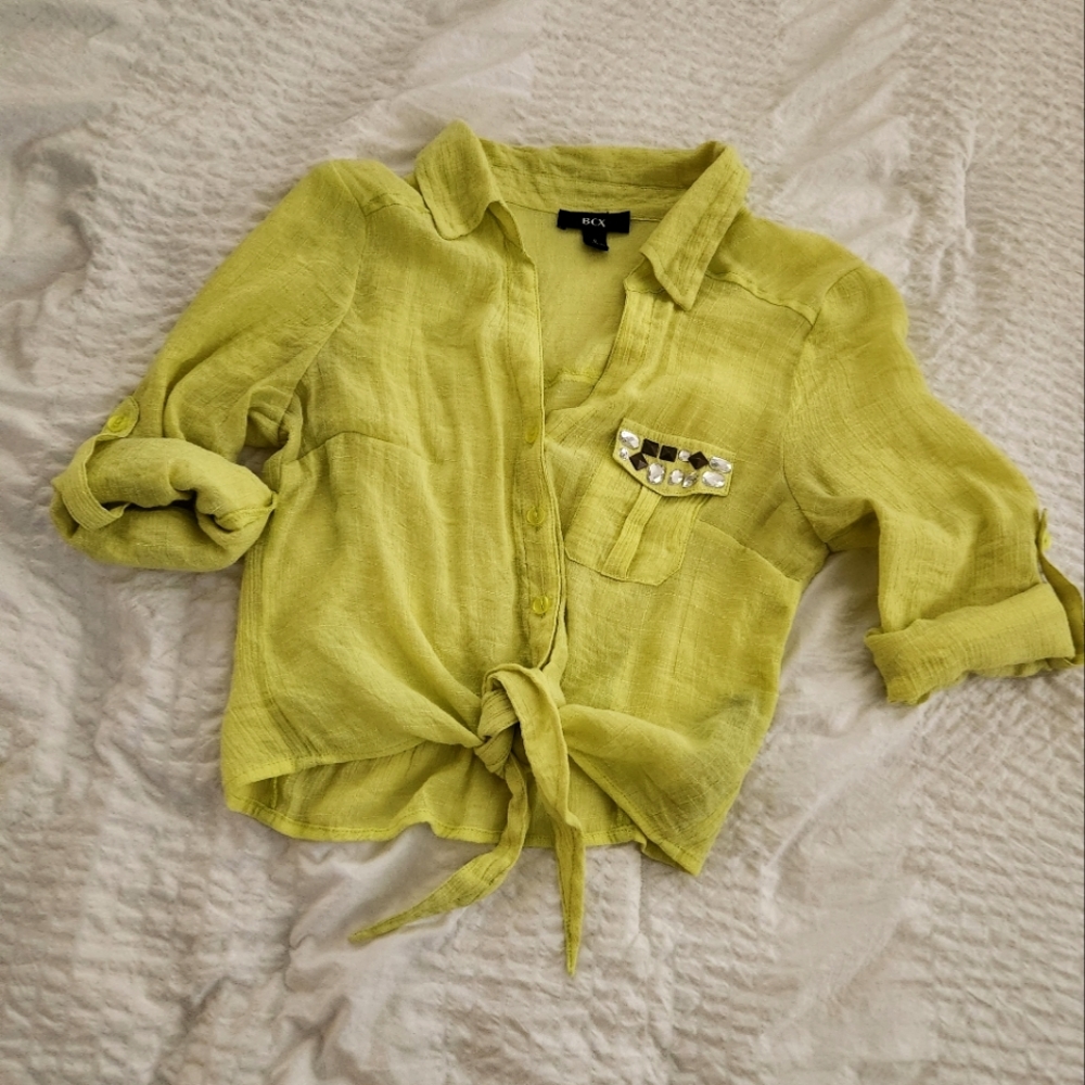 BCX Lime green top